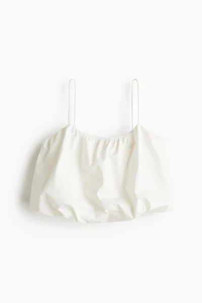 Bubble-Hem Strappy Top