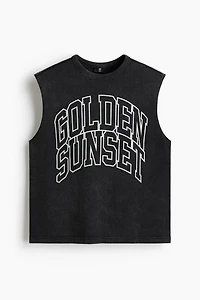 Loose-Fit Sleeveless T-Shirt