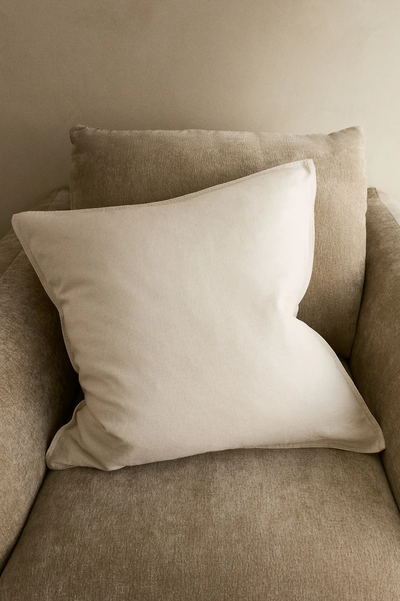 Housse de coussin en lin mélangé