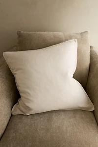 Housse de coussin en lin mélangé