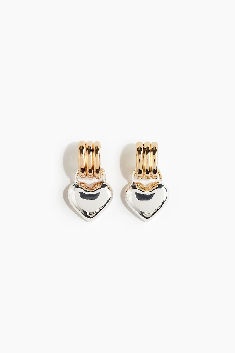 Two-Tone Pendant Earrings
