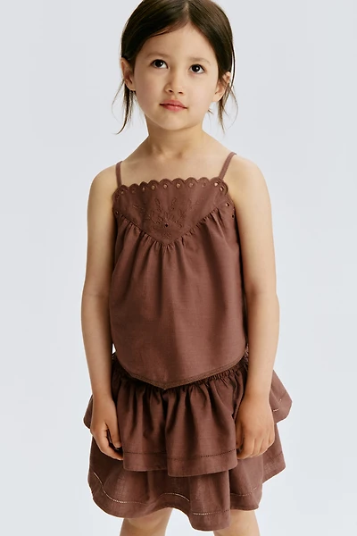 Ensemble brodé 2 pièces en coton