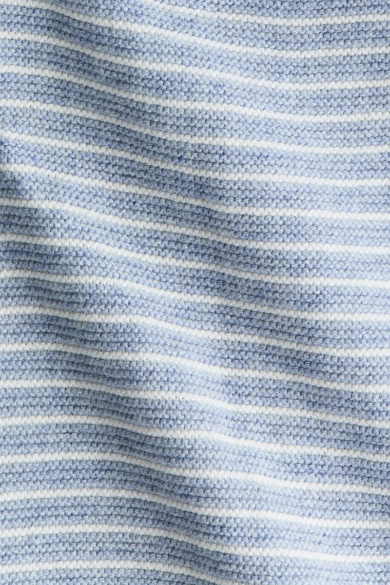 Purl-Knit Cotton Romper Suit