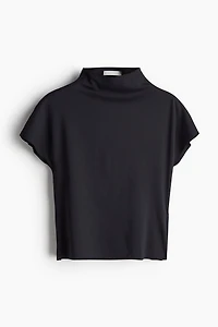 Mock Turtleneck Jersey Top