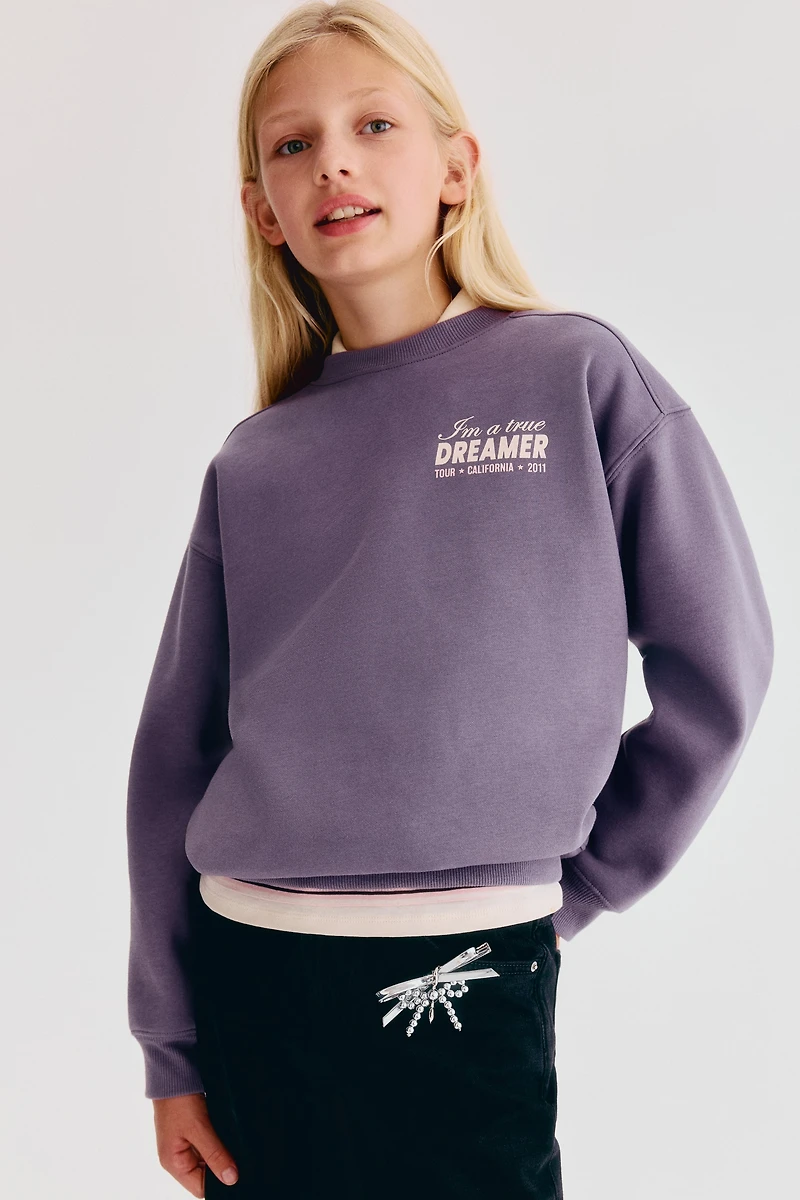 Loose-Fit Printed Sweatshirt