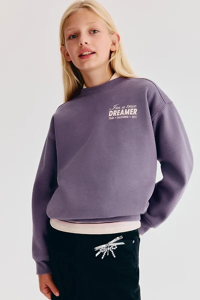 Loose-Fit Printed Sweatshirt