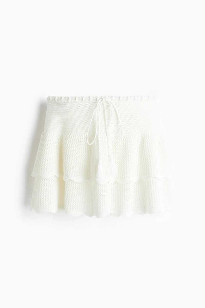 Crochet-Look Mini Skirt