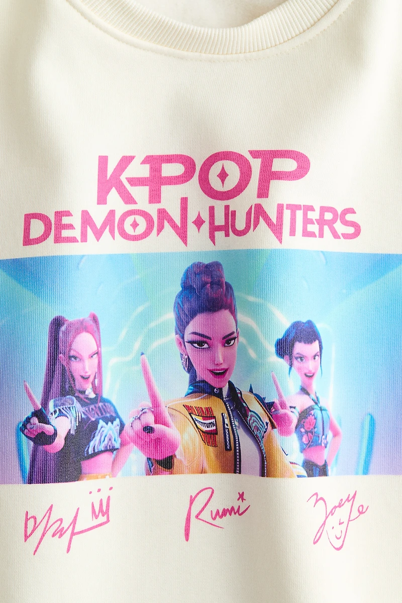 Sweatshirt with Printed Motif