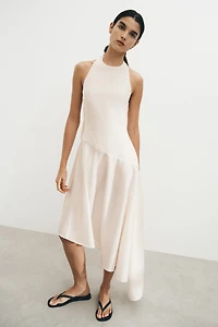 Asymmetric Halterneck Dress