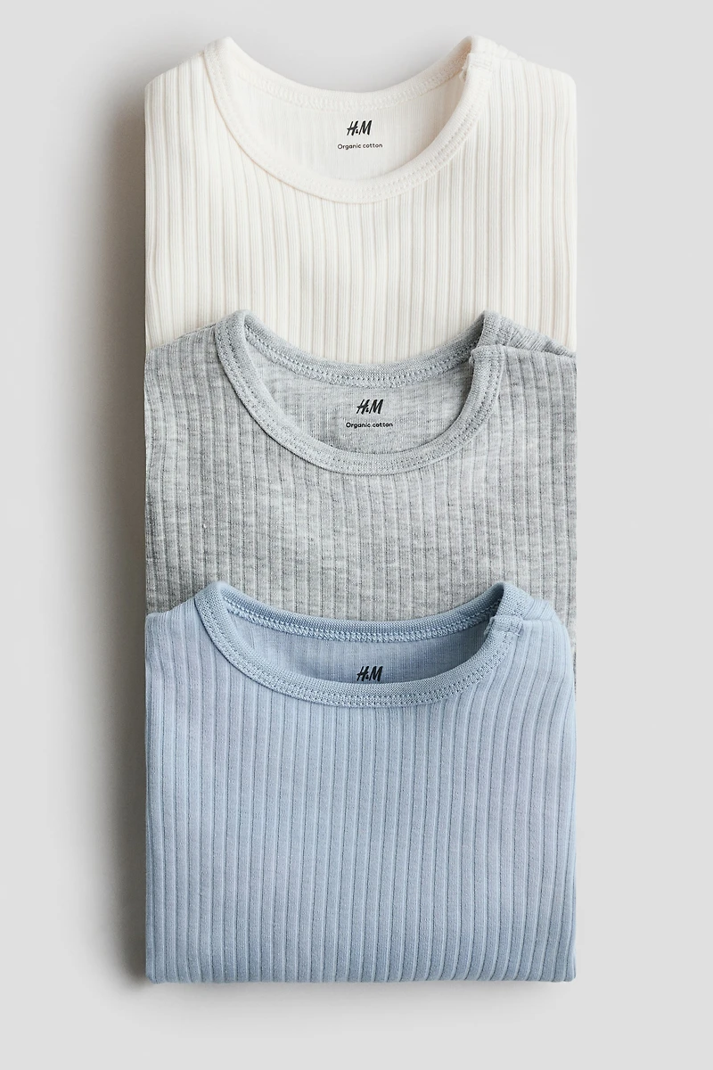 Lot de 3 maillots côtelés