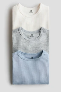 Lot de 3 maillots côtelés