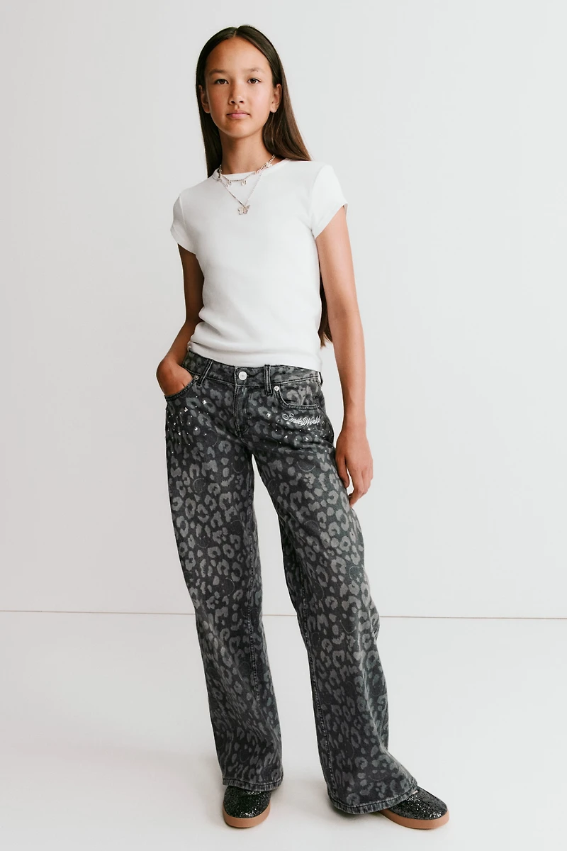 Wide-Leg Low Jeans