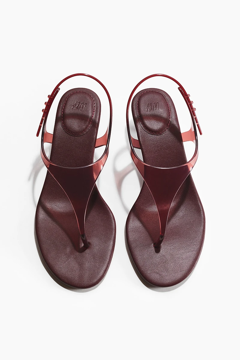 Kitten-Heeled Sandals