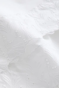 Cotton Pajamas with Eyelet Embroidery