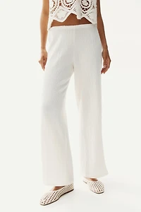 Textured Pull-On Pants