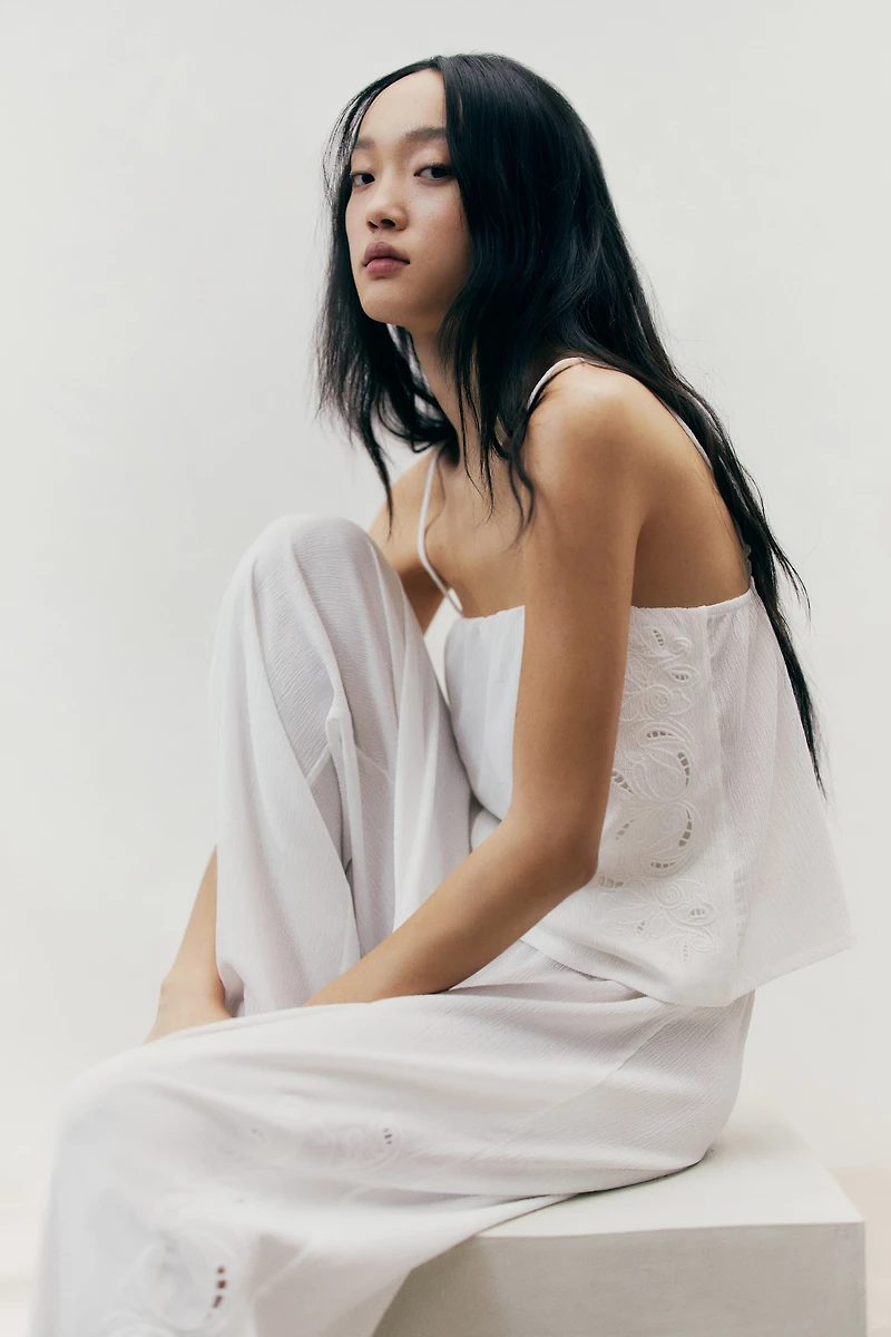 Camisole Top with Eyelet Embroidery
