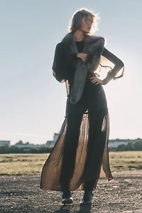 Robe maxi en mousseline