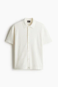 Regular-Fit Textured-Knit Shirt