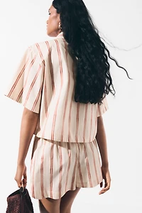 Patterned Poplin Shirt