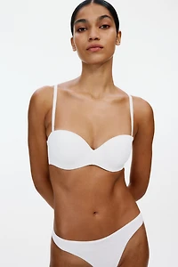 Padded Microfiber Balconette Bra