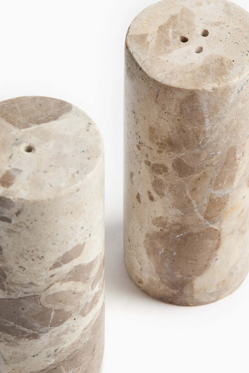 Marble Salt and Pepper Shakers