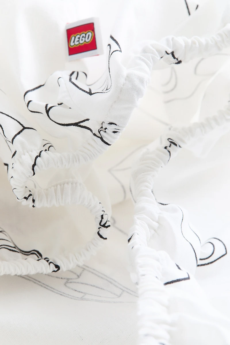 Drap-housse en coton à motif