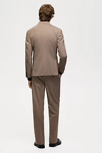 Pantalon de costume classique en laine mélangée