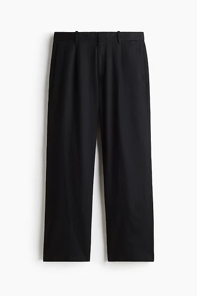 Relaxed-Fit Linen-Blend Pants