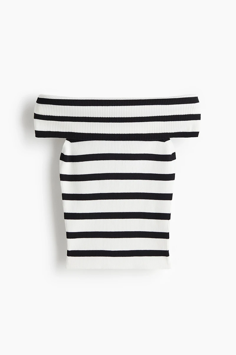 Rib-Knit Off-the-Shoulder Top