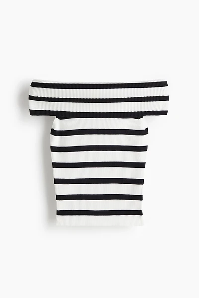 Rib-Knit Off-the-Shoulder Top