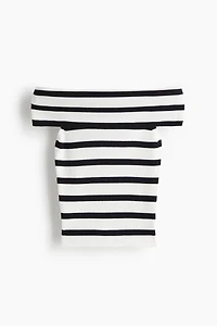 Rib-Knit Off-the-Shoulder Top