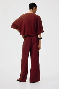 Wide-cut Pull-on Pants