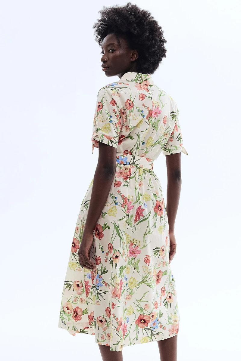 Robe chemisier à manches courtes