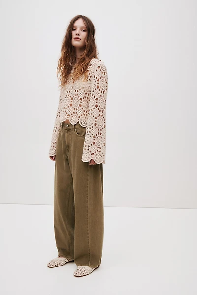 Barrel Regular Waist Jeans