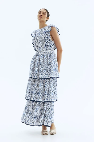 Robe d'allaitement MAMA volantée