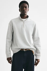 Loose Fit Half-Zip Sweatshirt
