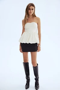 Robe bustier avec basque