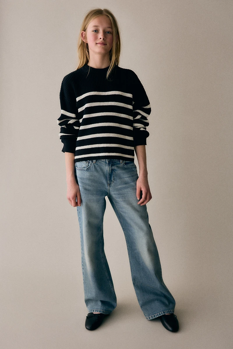 Jean ample coupe bottillon