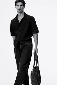 Barrel-Leg Loose-Fit Jeans