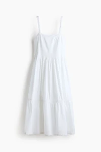 Lace-Trimmed Dress with Flared Skirt