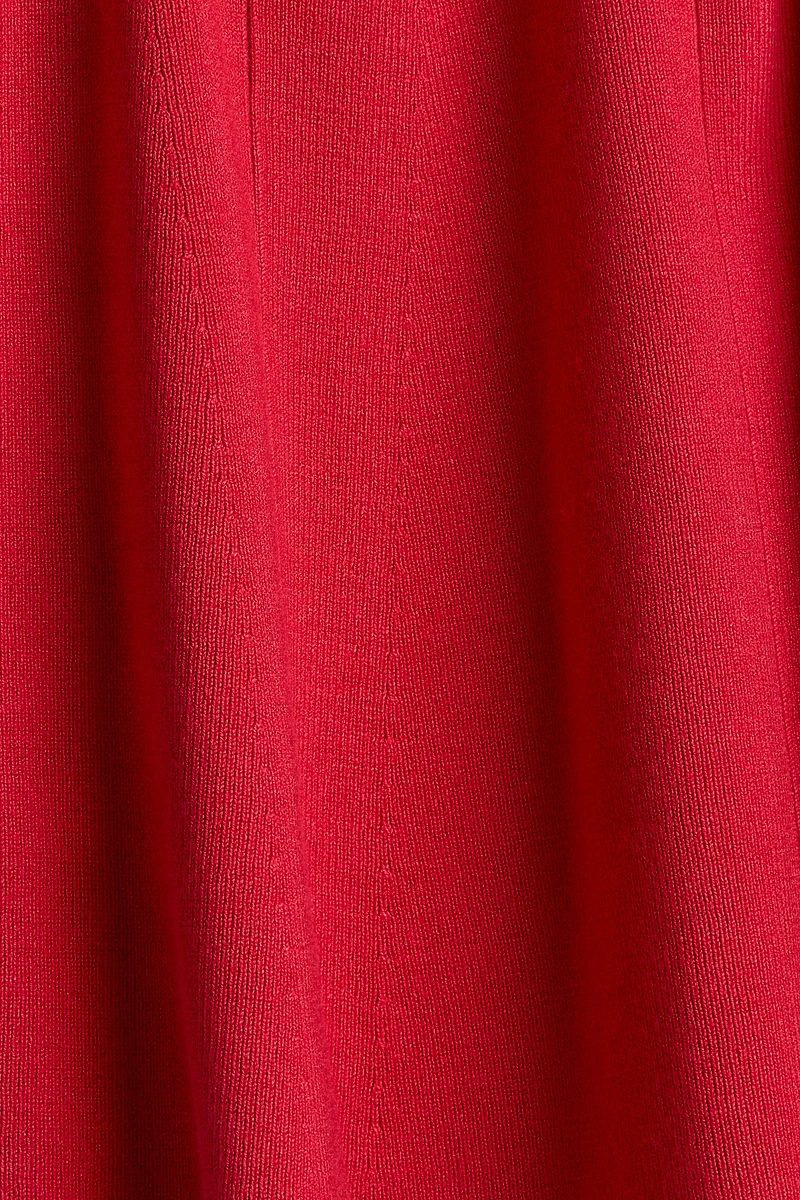 Flared Fine-Knit Skirt