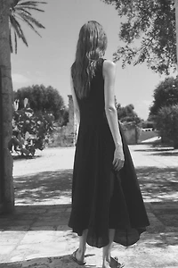 Asymmetric-Hem Dress