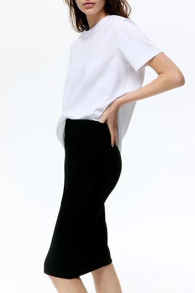 Ribbed Viscose Skirt