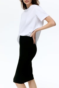 Ribbed Viscose Skirt