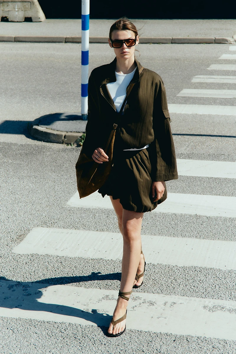 Bubble-Hem Skirt