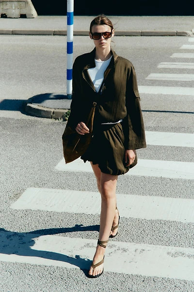 Bubble-Hem Skirt