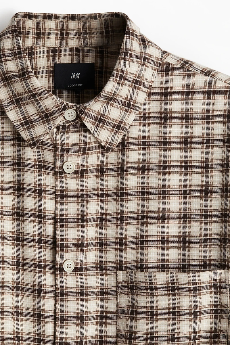 Chemise ample en flanelle