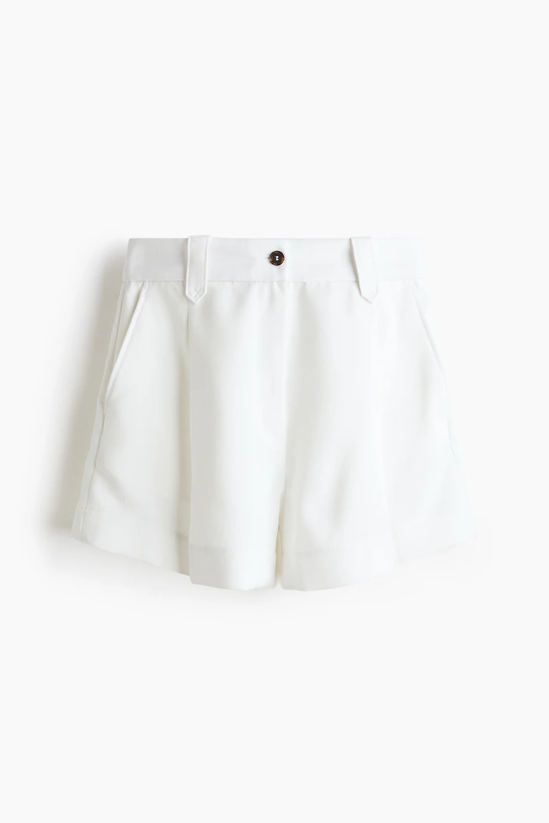 Pleat-Front Shorts