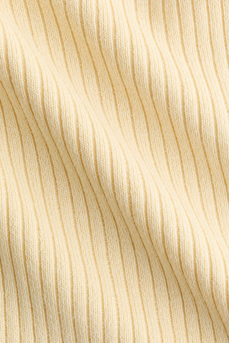 Rib-Knit Mock Turtleneck Top
