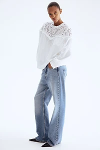 Blouse avec broderie anglaise